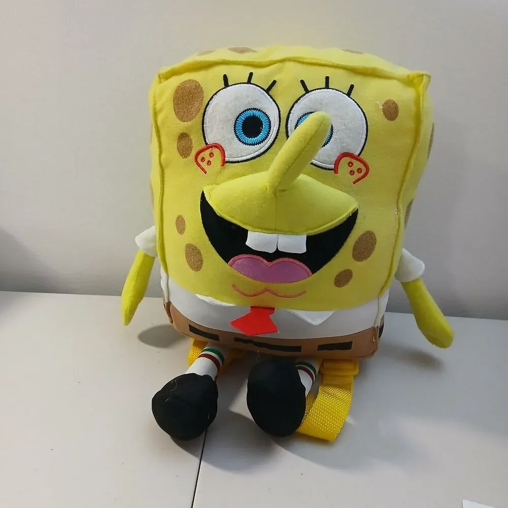 Nickelodeon SpongeBob SquarePants Yellow Stuffed Plush Animal Backpack Bookbag